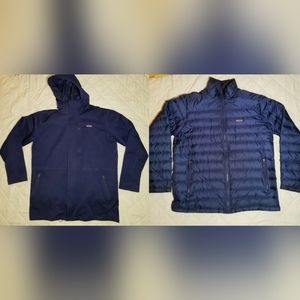 Patagonia Men's Tres 3-in-1 Parka Removable Down Puffer  Jacket Size XL Blue